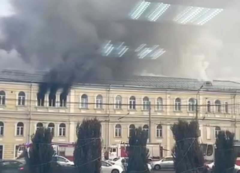 В госпитале в Туле, охваченном пожаром, находились военнослужащие-призывники